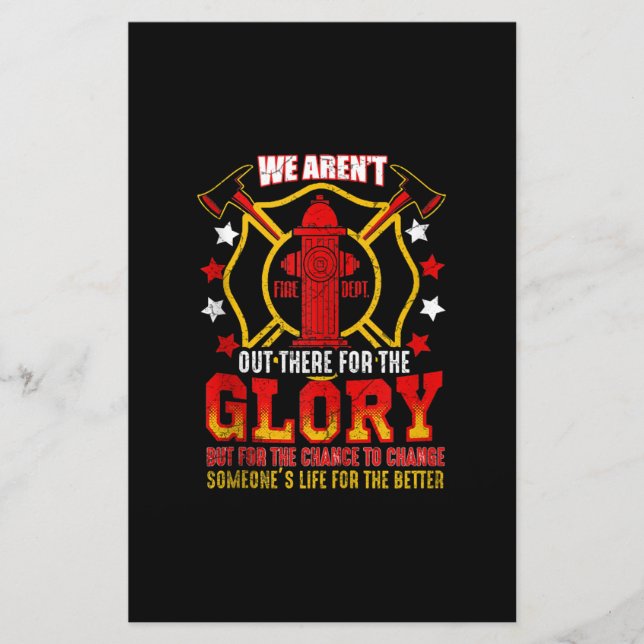 Fireman American Flagga Red Line US Firefighter Pa Brevpapper (Framsida)