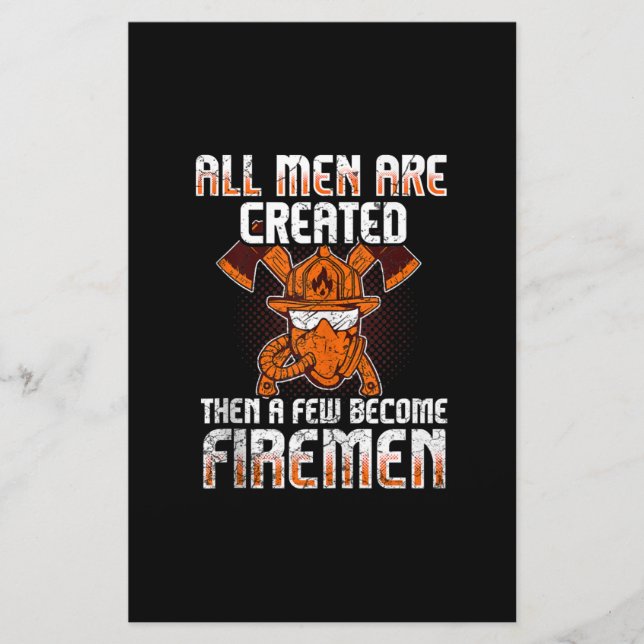 Fireman American Flagga Red Line US Firefighter Pa Brevpapper (Framsida)