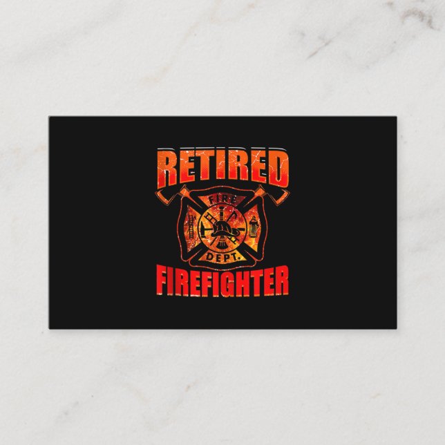 Fireman American Flagga Red Line US Firefighter Visitkort (Framsida)