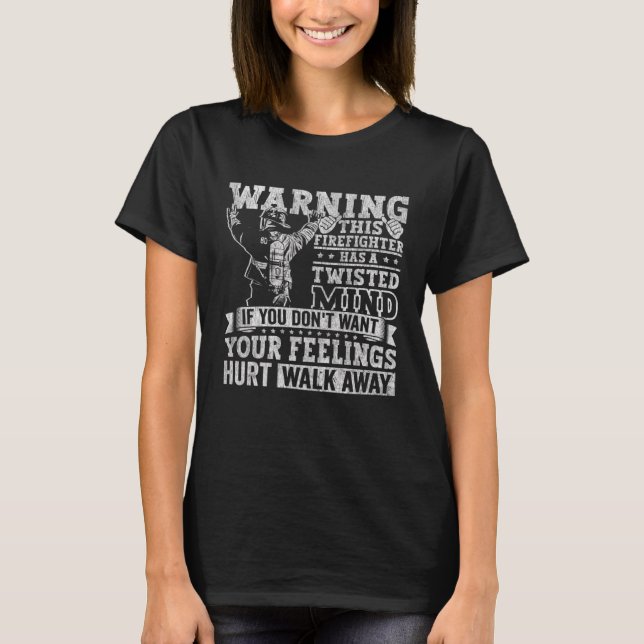 Fireman Apparel Firefighter Firefighter för manar T Shirt (Framsida)
