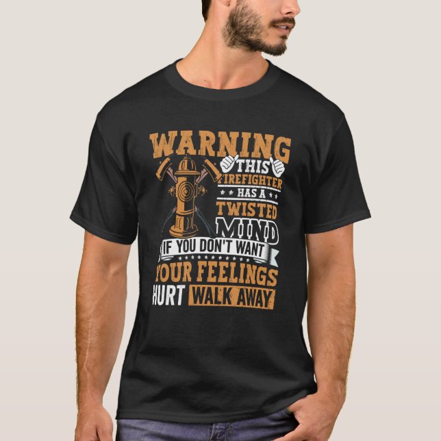 Fireman Apparel Firefighter Firefighter för manar T Shirt (Framsida)