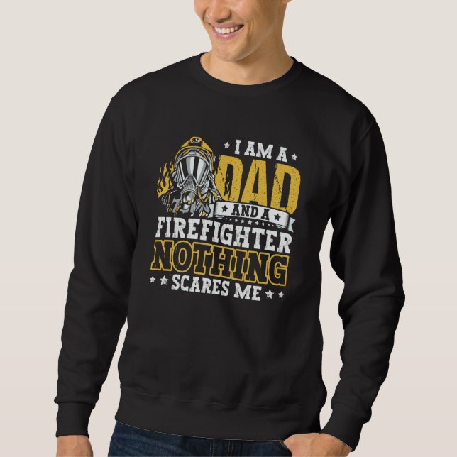 Fireman Apparel  Firefighter Firefighting for Men  Lång Ärmad Tröja (Framsida)