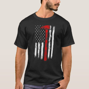 Fireman Ax Fire Department Firefighter American Ax T Shirt