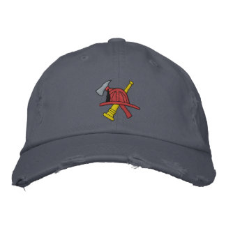 Fireman Embroized Hat Broderad Keps