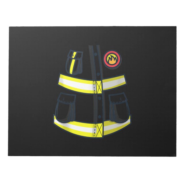 Fireman Firefighter Costume Halloween Anteckningsblock (Framsida)