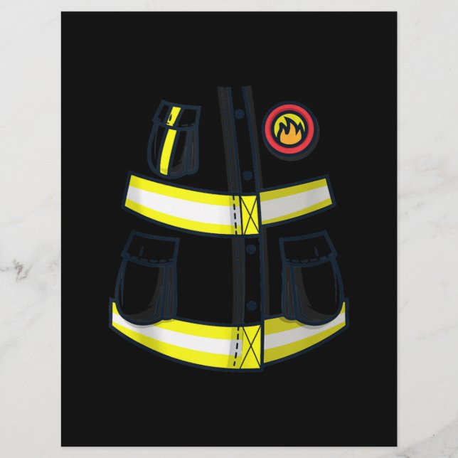 Fireman Firefighter Costume Halloween Reklamblad (Framsidan)
