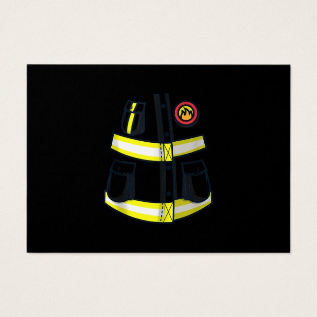 Fireman Firefighter Costume Halloween Visitkort (Framsidan)