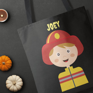 Fireman Firefighter Halloween Trick Treat Tygkasse