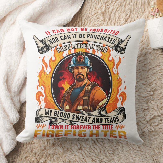 Fireman Firefighter Kudde (Filt)