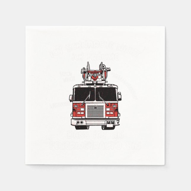 Fireman Firefighting Firetruck Firefighter Gift Pappersservett (Framsidan)
