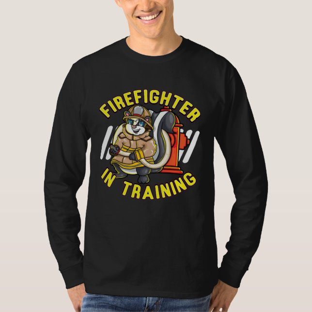 Fireman in training animal lovers children t shirt (Framsida)