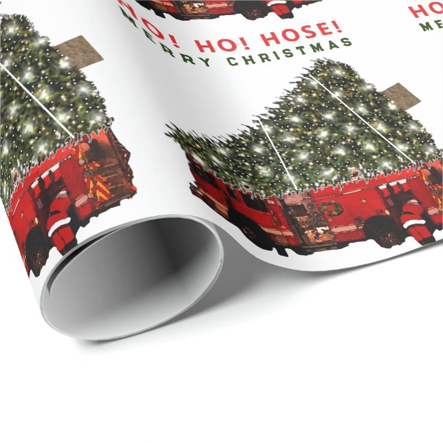 Fireman jul Gift Presentpapper (Rullad Hörn)