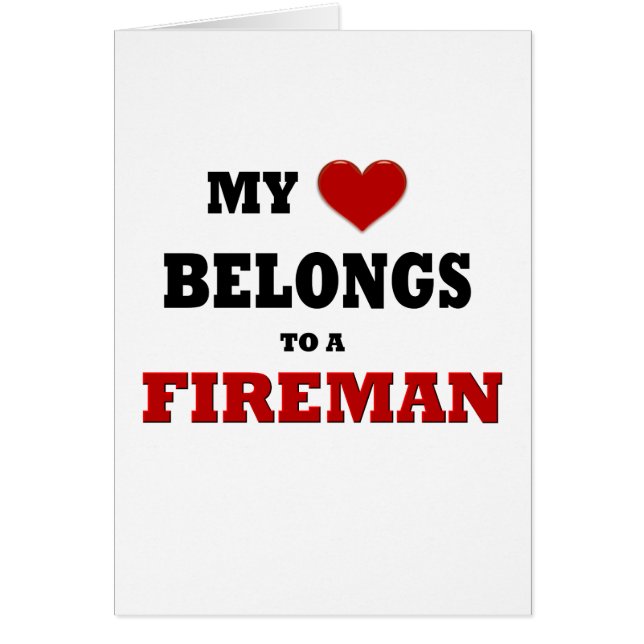 Fireman Kärlek Hälsningskort (Framsidan)