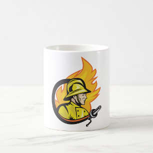 Fireman med en Mugg