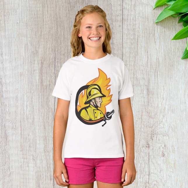 Fireman med en slangstul T-Shirt (Skapare uppladdad)