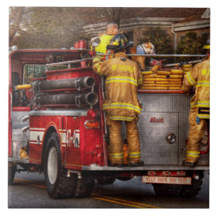 Fireman - Metuchen Fire Department Kakelplatta
