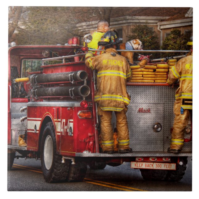 Fireman - Metuchen Fire Department Kakelplatta (Framsidan)