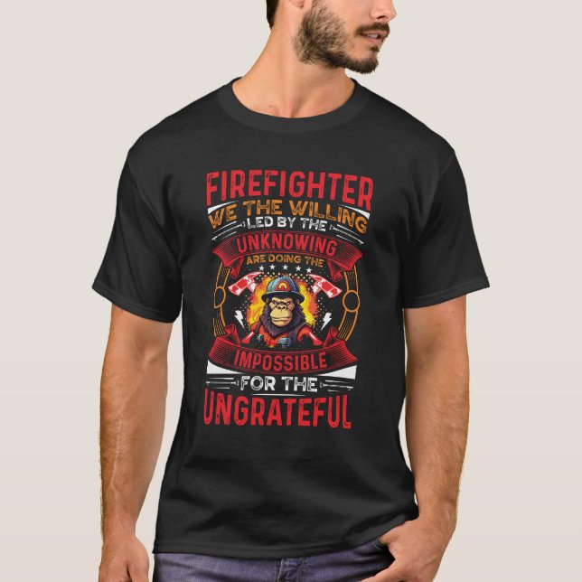 Fireman monkey t shirt (Framsida)