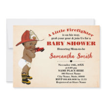 Fireman på hans väg, African American Baby Shower