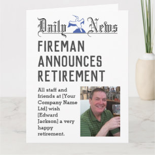 Fireman Pension Card för att anpassa Kort