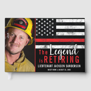 Fireman Pension Thin Red Line Firefighter Photo Gästböcker