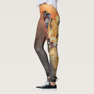 Fireman Personalize Station Number Firefighter Leggings