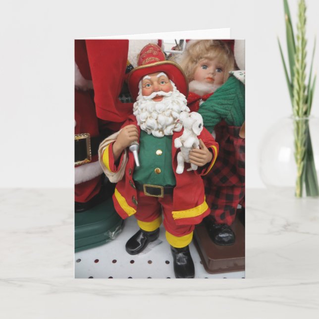 Fireman Santa Helgkort (Framsida)
