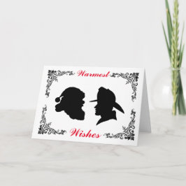 Fireman Silhouette och julkort Kort