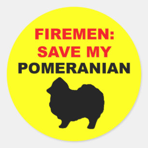 Fireman Spara My Pomeranian Runt Klistermärke