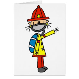 Fireman Stick figur Hälsningskort