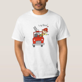 Fireman Stick figur Tee Shirt