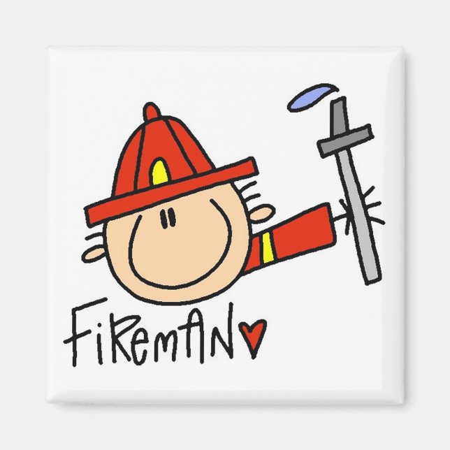 Fireman Tshirts och Gifts Magnet (Framsidan)