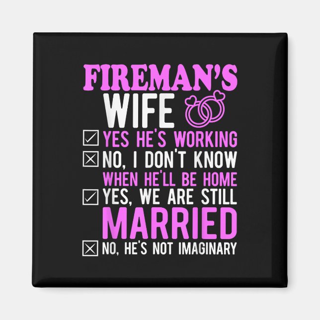 Fireman Wife Make Par-årsdagen för den finniga fir Magnet (Framsidan)