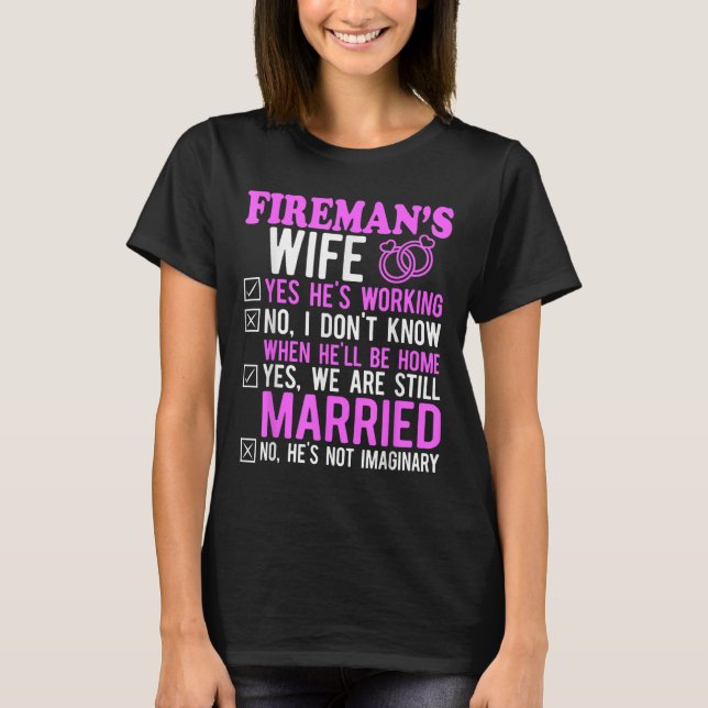 Fireman Wife Make Par-årsdagen för den finniga fir T Shirt (Framsida)