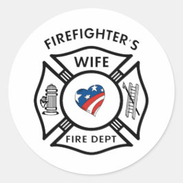 Fireman Wives USA Runt Klistermärke