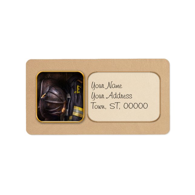 Fireman - Worn och använd Adressetikett (Framsidan)