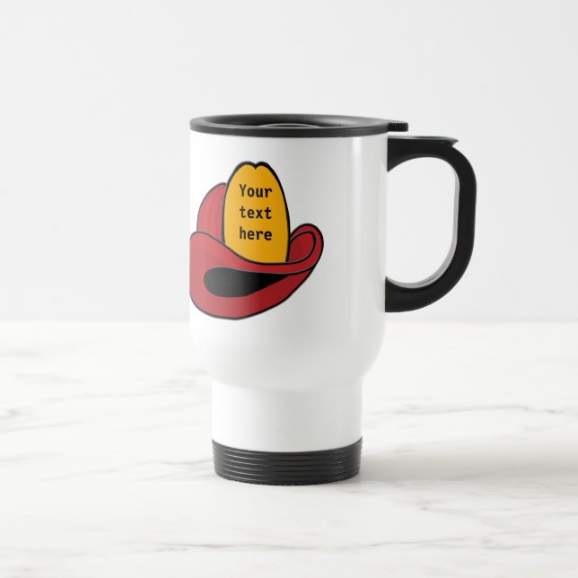 Firemans Helmet Whimsical Tecknad Art Resemugg (Höger)