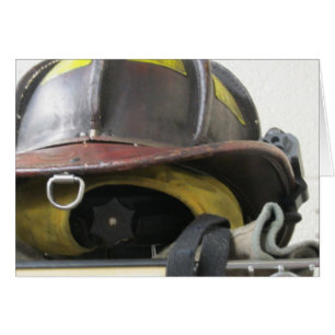 Firemans hjälm hälsningskort