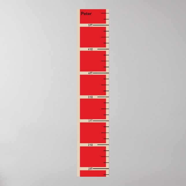 Fireman's Ladder Growth Chart Poster (Framsidan)