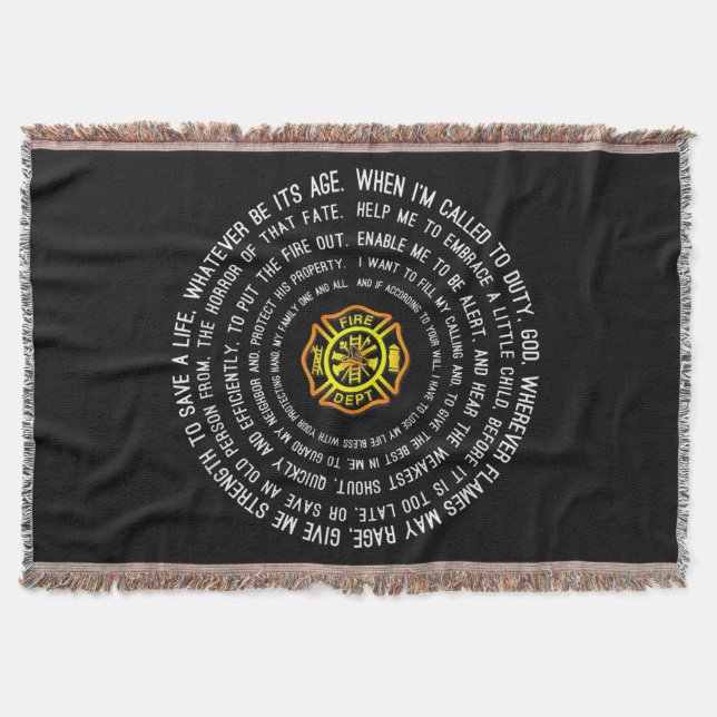 Firemans Prayer, Firefighter Motivational Filt (Framsidan)