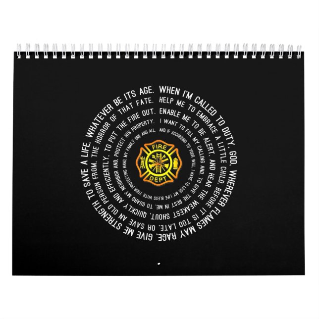 Firemans Prayer, Firefighter Motivational Kalender (Omslag)