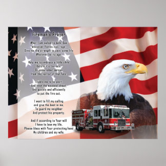 Firemans Prayer Poster