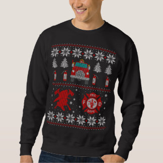 Firemen Firefighter jul Ugly Julafton Sweater Lång Ärmad Tröja
