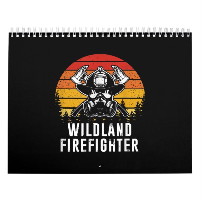 Firemen Reto Sunset Firefighter Kalender (Omslag)