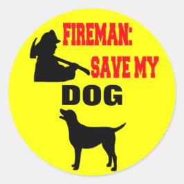 Firemen Spara My Hund Runt Klistermärke