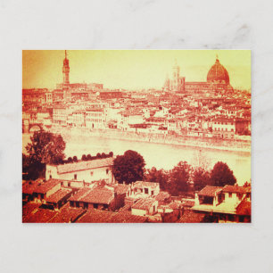 FIRENZE - ANTIQUE FLORENCE PANORAMIC VY 1859 VYKORT