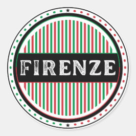 Firenze City Pride Emblem – italiensk identitet Runt Klistermärke