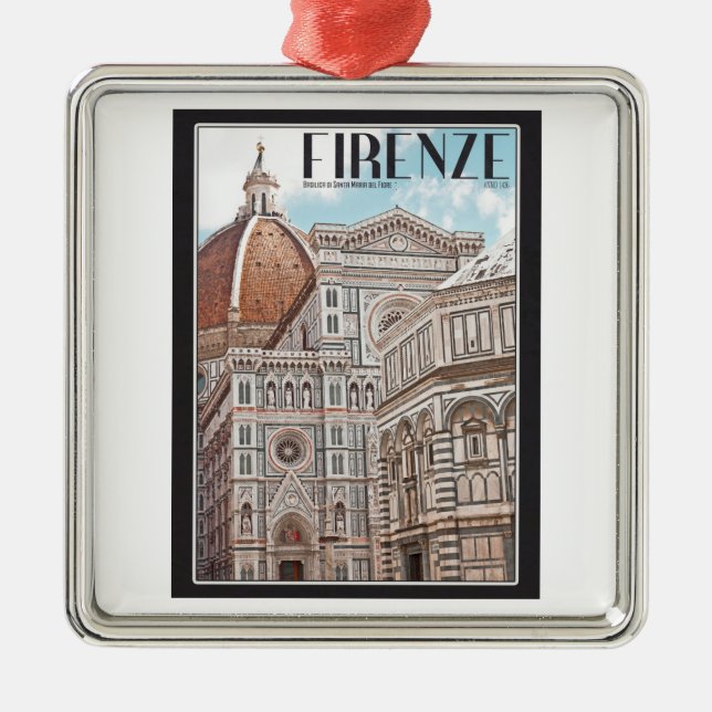 Firenze Duomo Julgransprydnad Metall (Framsidan)