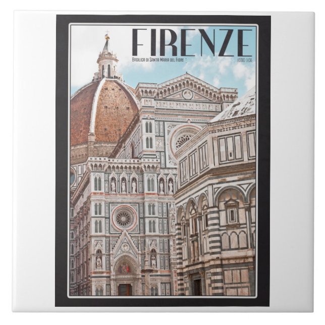 Firenze Duomo Kakelplatta (Framsidan)