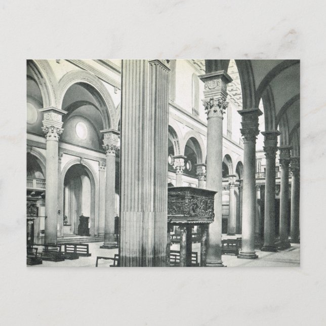 Firenze,Florence, Inside S. Lorenzo Vykort (Framsida)